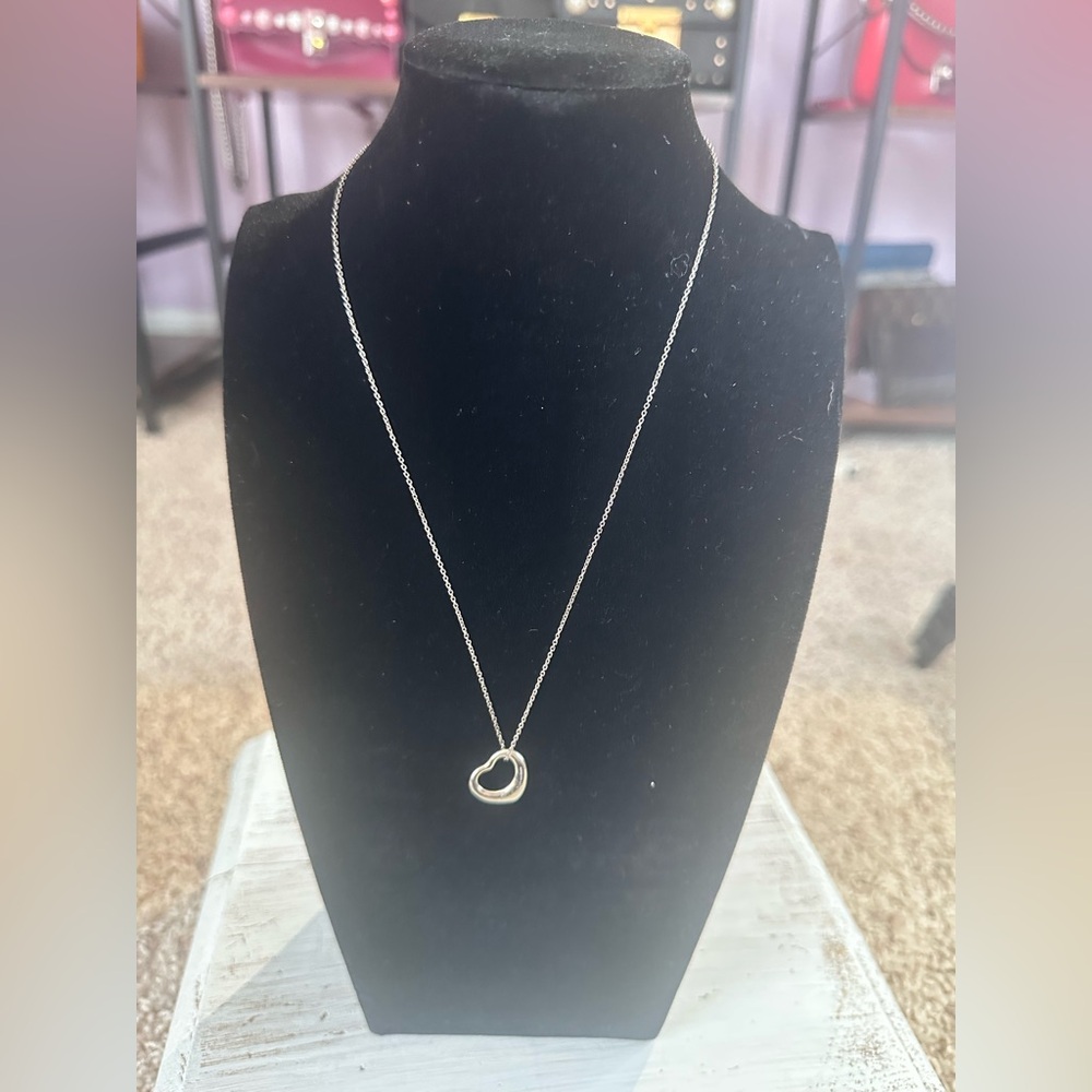 Tiffany & Co. Silver Open Heart Necklace